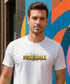 Golden Burst Pickleball by Pepini Pickleball β white Casual Wear Pickleball T-Shirt front view
